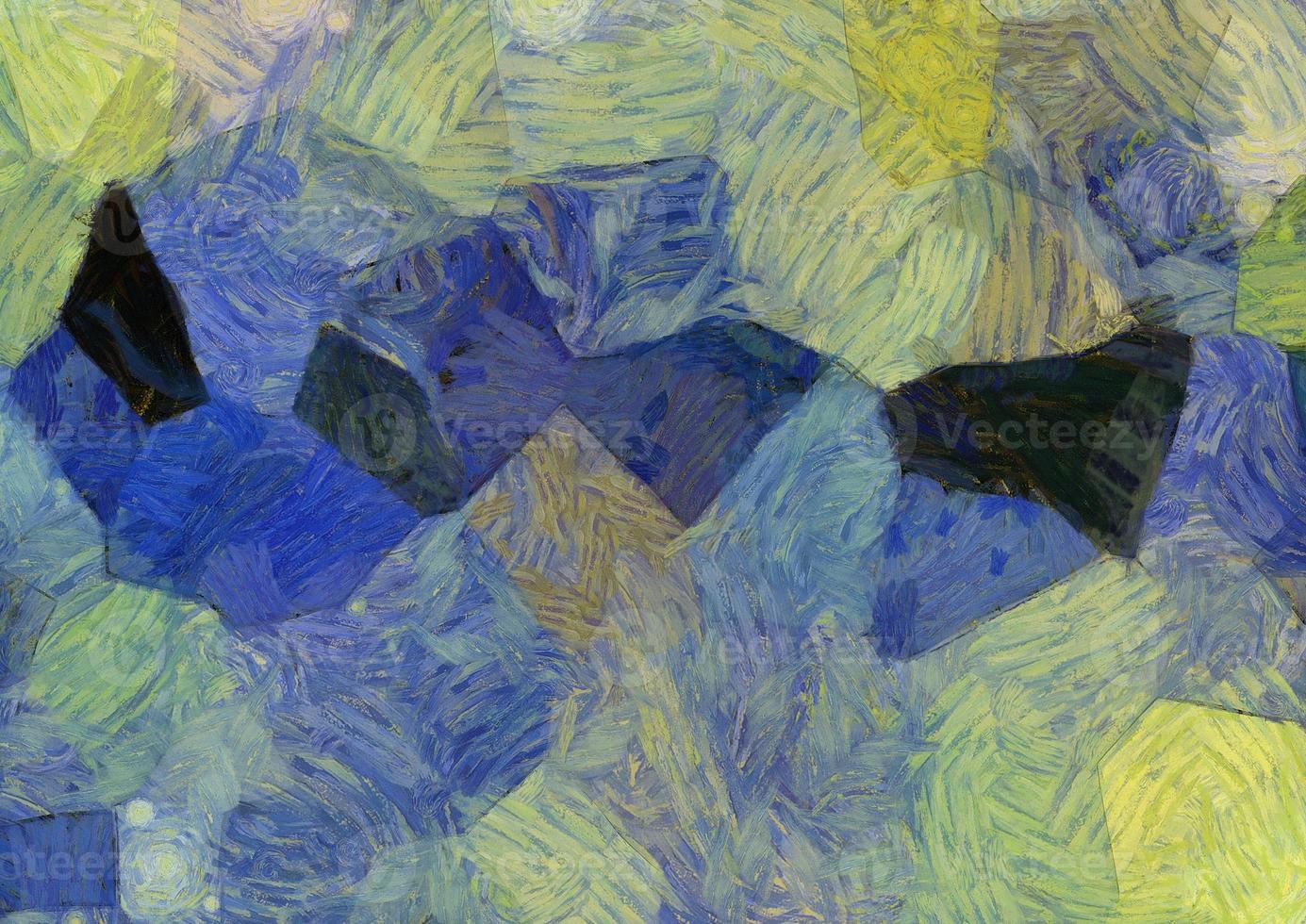 Abstract oil painting background Impressionist style illustrated to create designs. photo