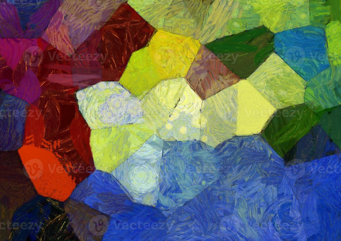 Abstract oil painting background Impressionist style illustrated to create designs. photo