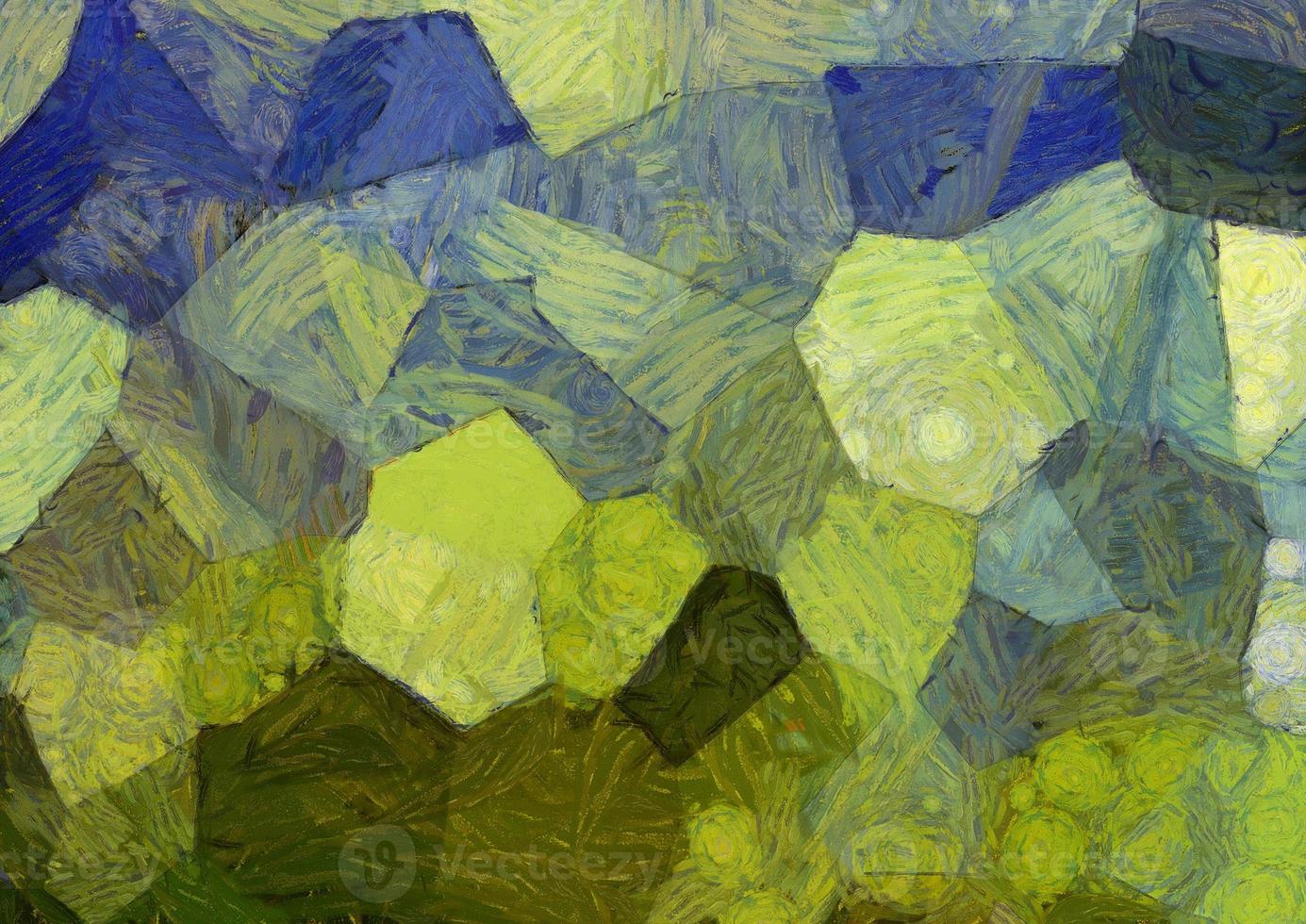 Abstract oil painting background Impressionist style illustrated to create designs. photo