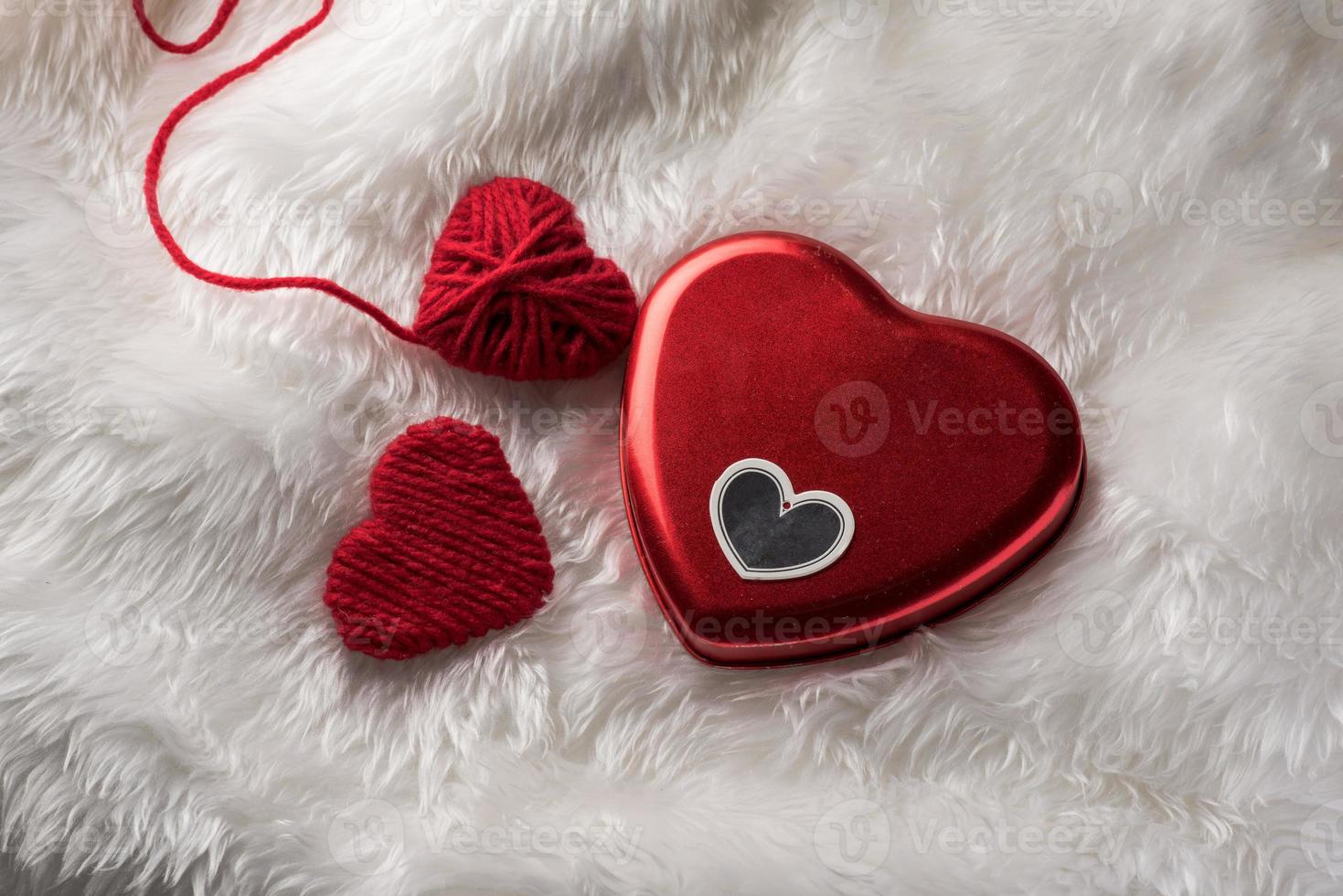 Heart, valentines day, top view, red heart Valentines Day concept With copy space photo