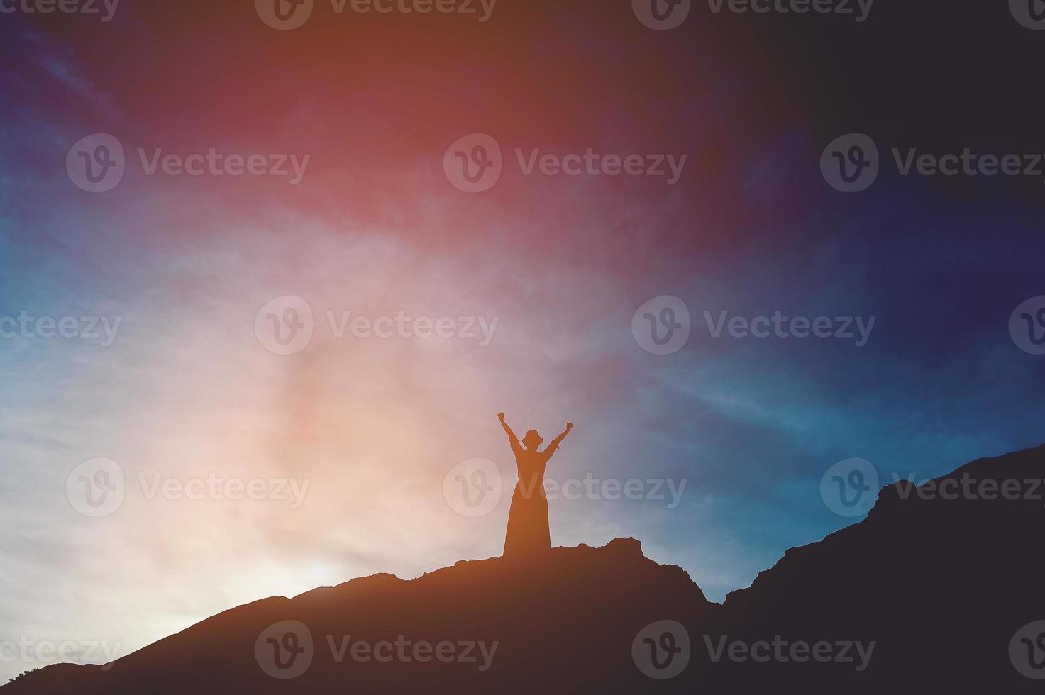 Silhouette of team leadership, teamwork and teamwork and delightful silhouette concepts photo