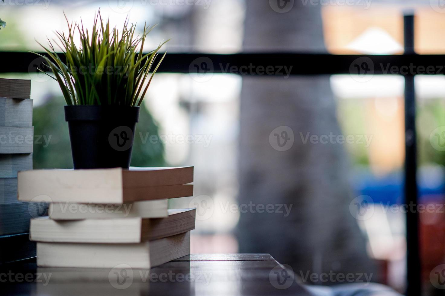 Book placed on the desk A lot of books, beautiful colors for studying, knowledge,education - images photo