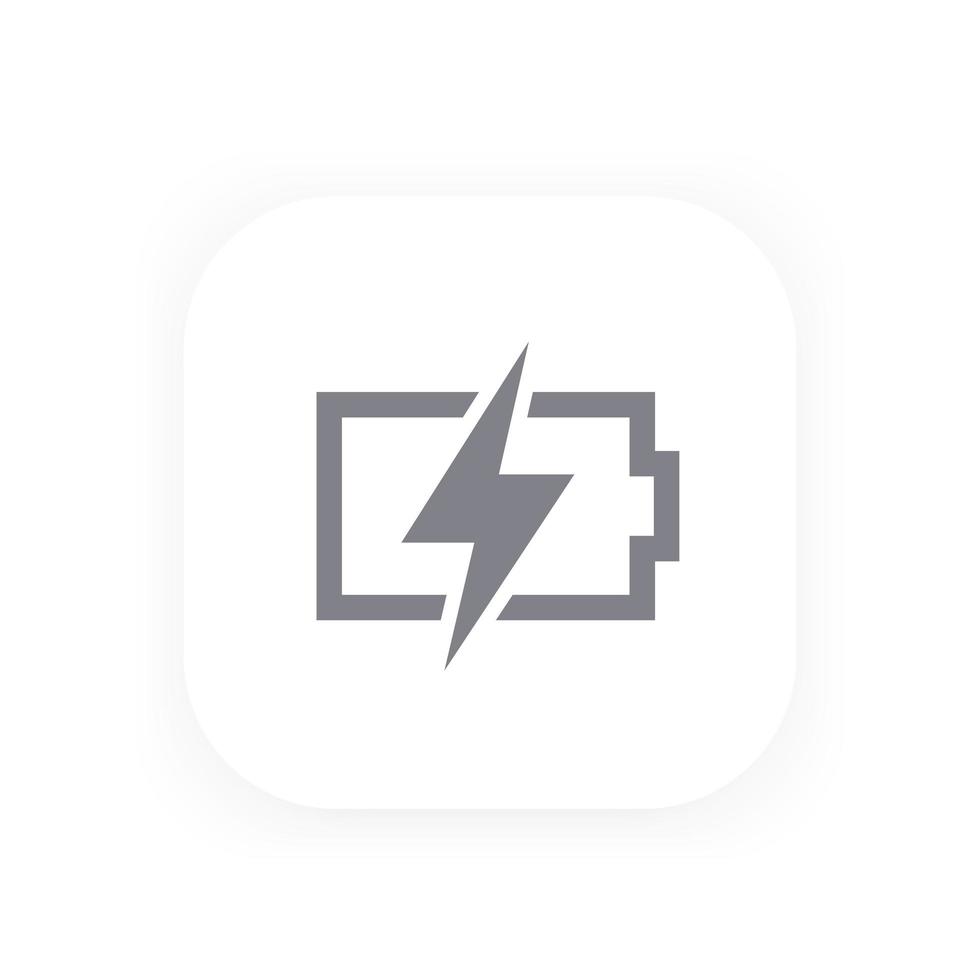 charging battery icon, vector symbol