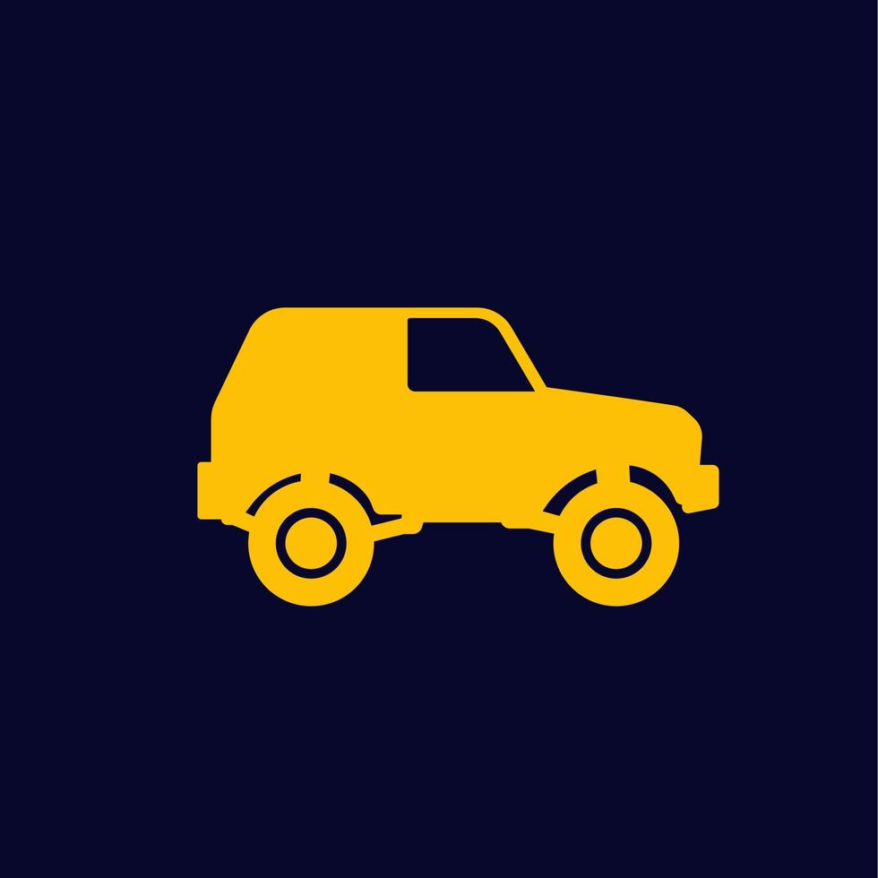 off-road car, 4wd suv icon, vector