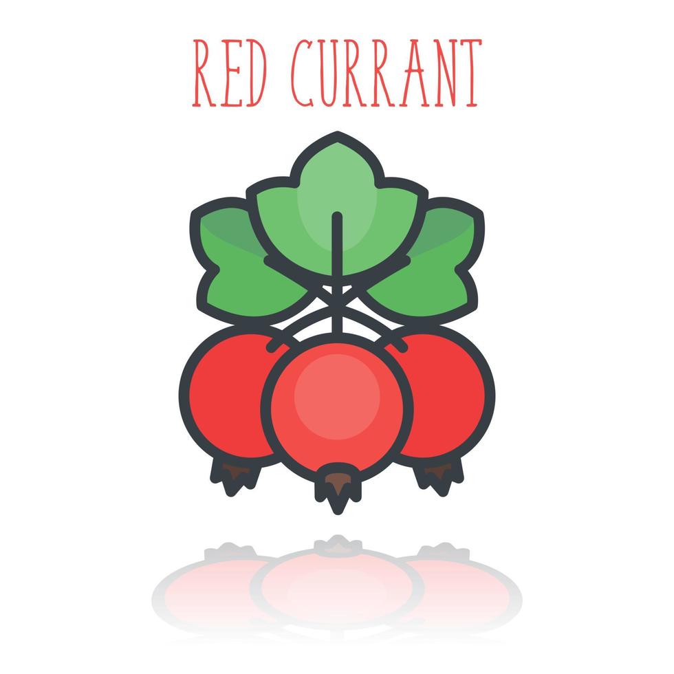 red currant icon isolated over white vector