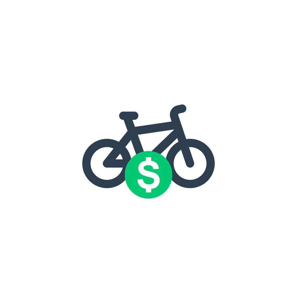 rent bike icon isolated on white vector