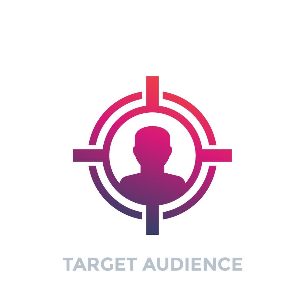 target audience vector icon on white