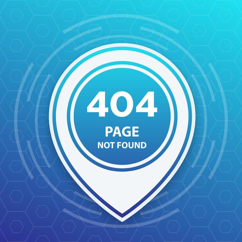 404 página no encontrada, plantilla vectorial vector