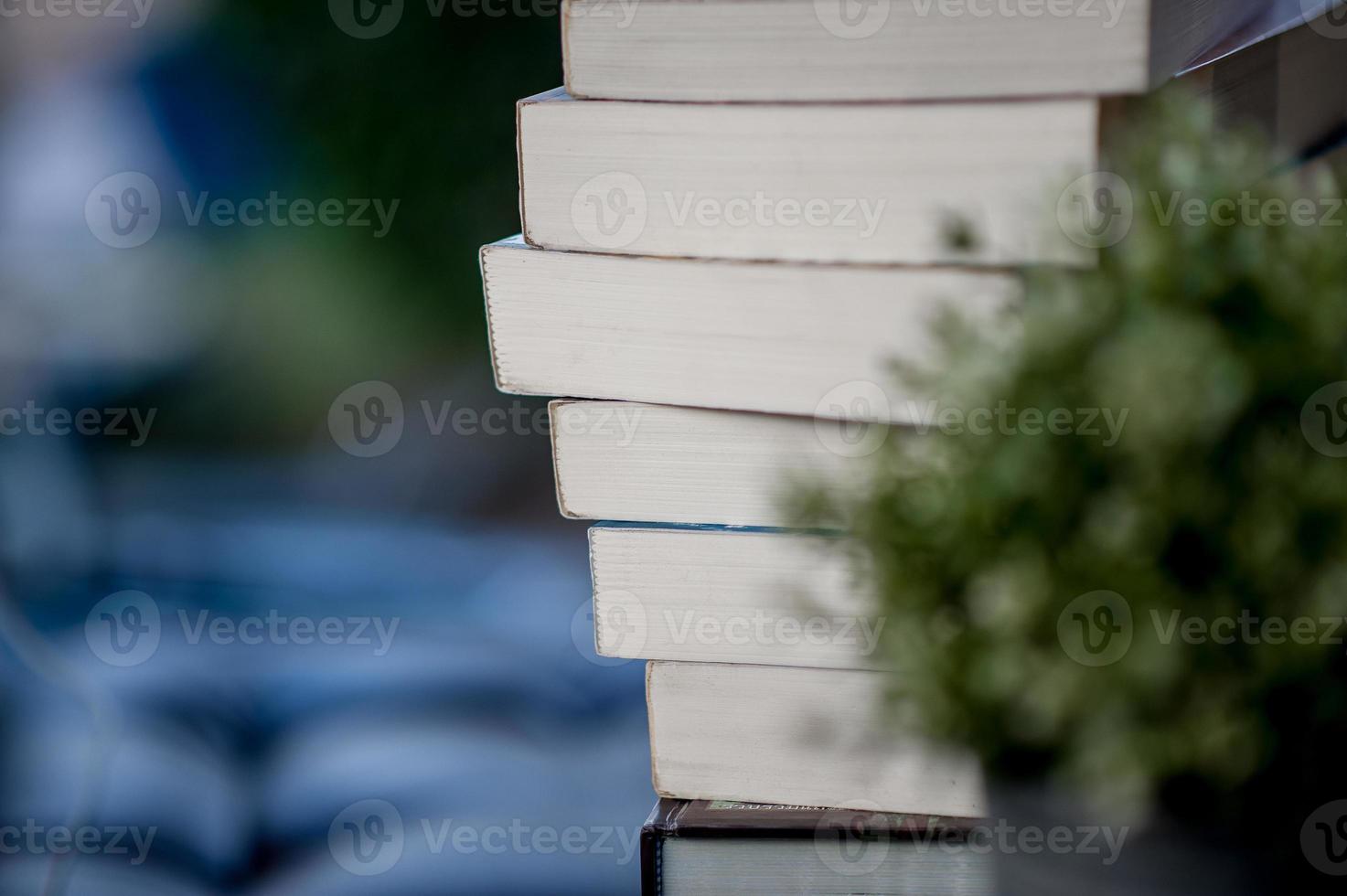 Book placed on the desk A lot of books, beautiful colors for studying, knowledge,education - images photo