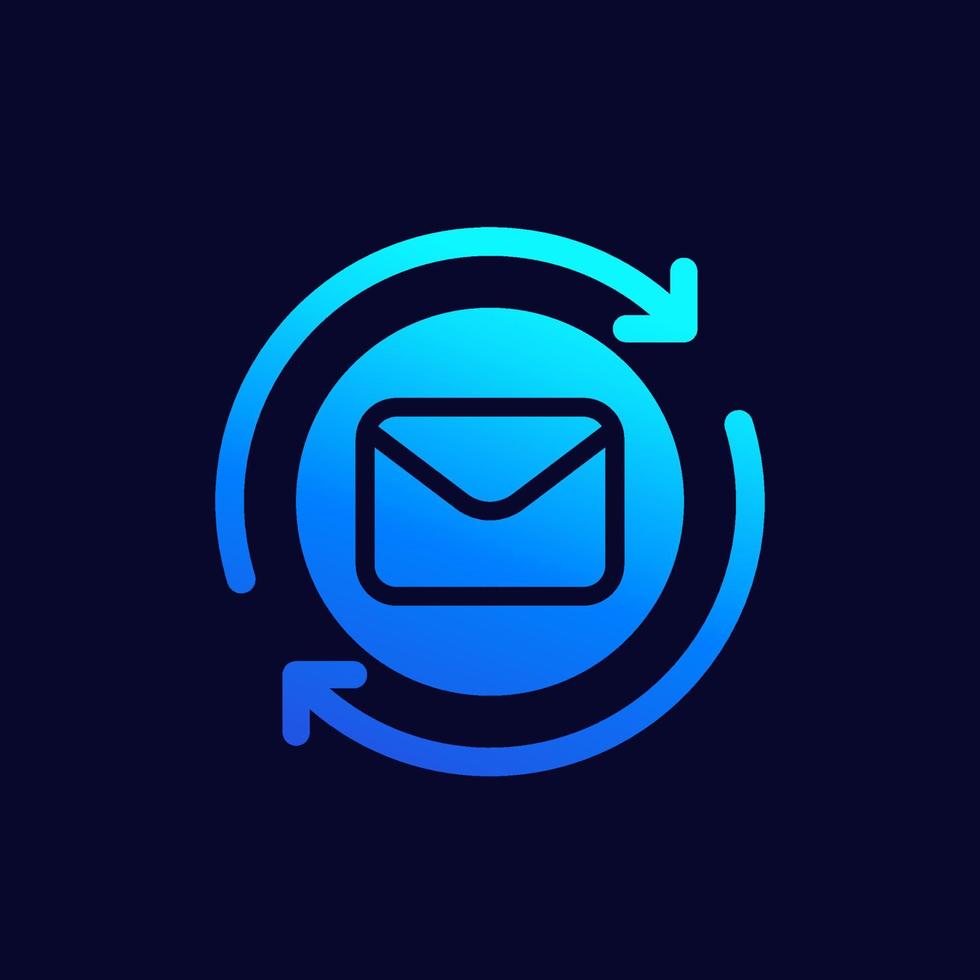 resend mail, email icon for web vector
