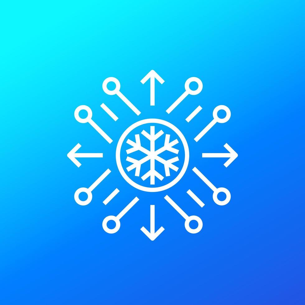cooling, freezing icon, vector art