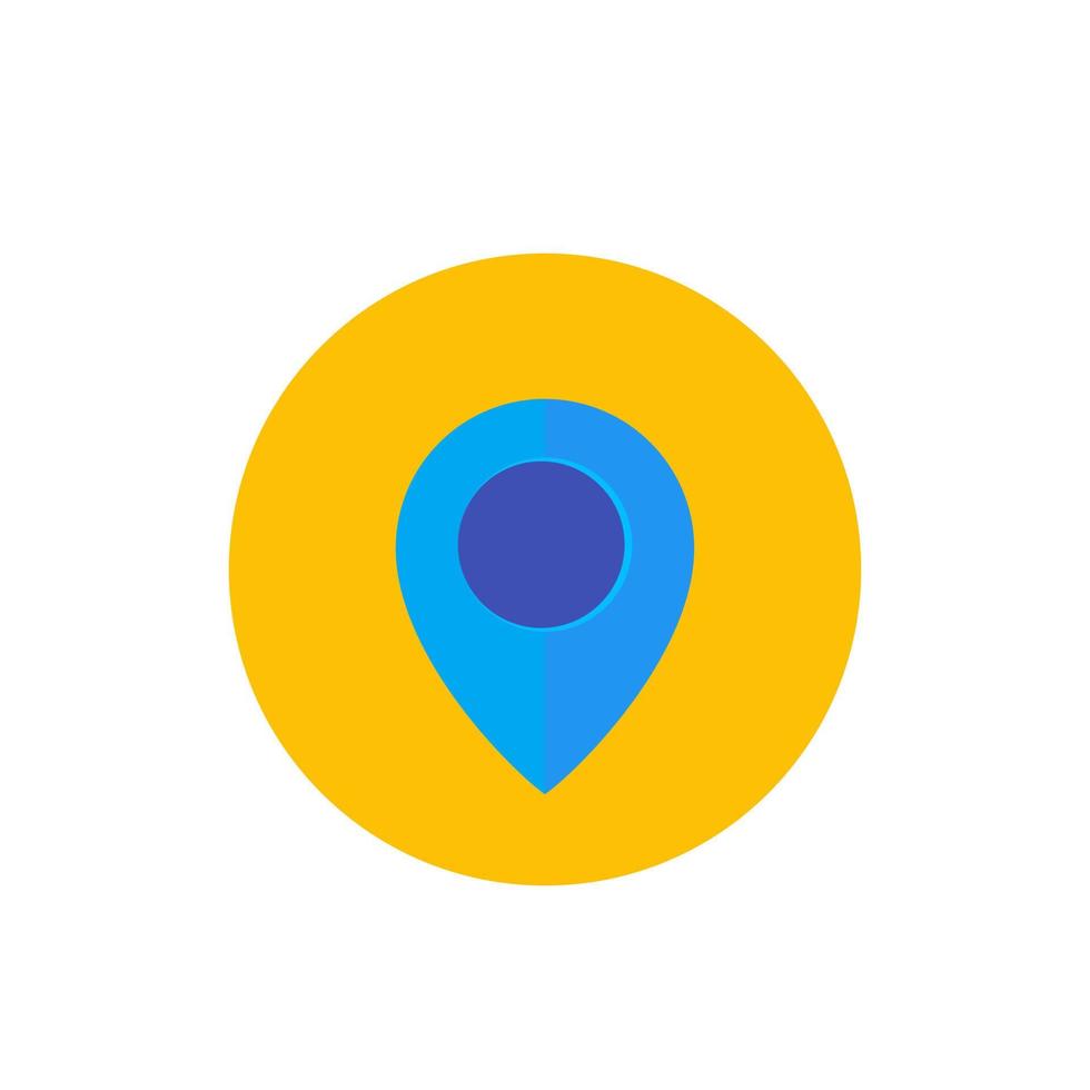 map pointer, location icon on white vector