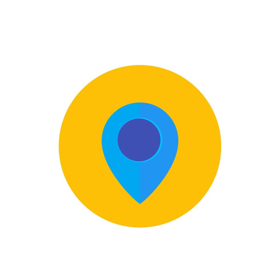 map pointer, location icon on white vector