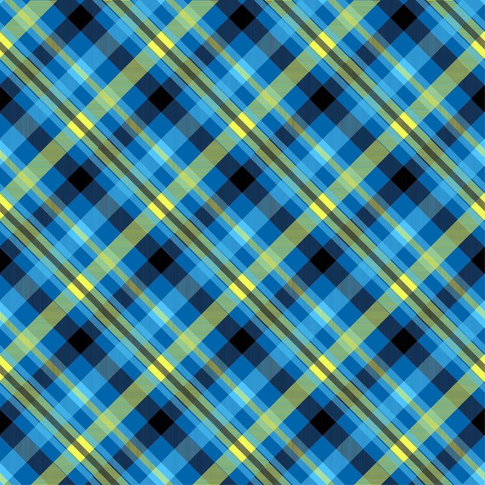 Tartan blue color seamless vector pattern