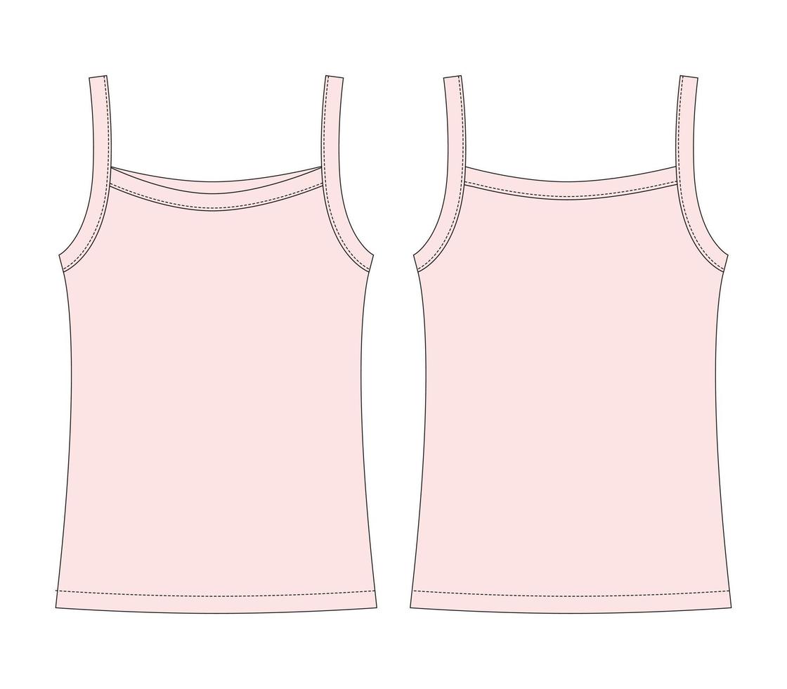 Camiseta de tirantes para bebé con dibujo técnico de tirantes. vector