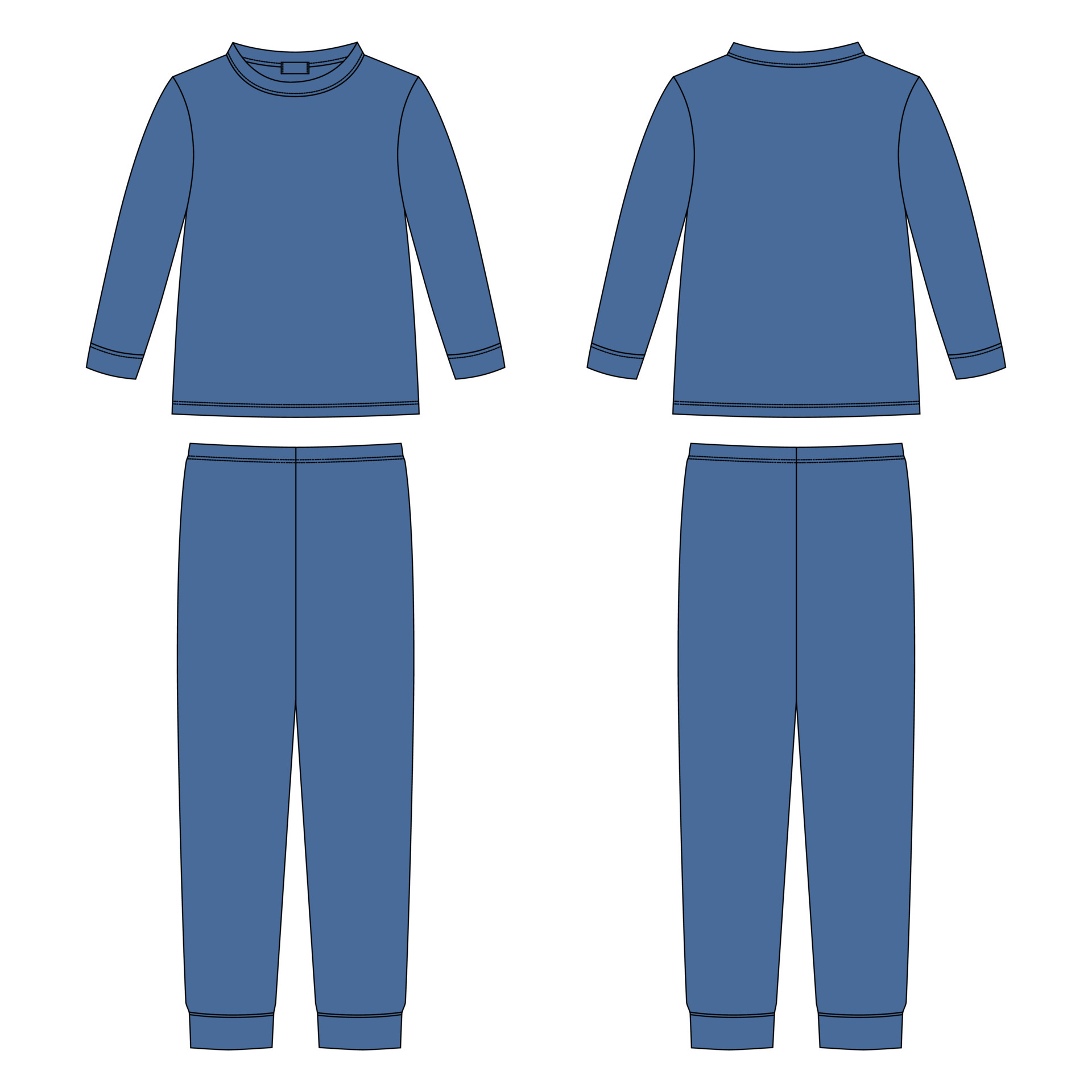 Childrens cotton sweatshirt and pants. Apparel pajamas technical