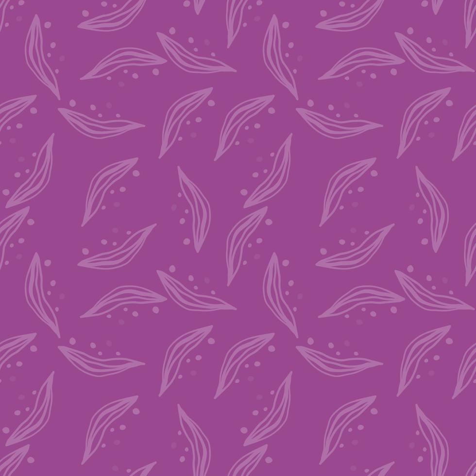 Abstract linear leaves tropical seamless pattern. Rainforest line background. vector