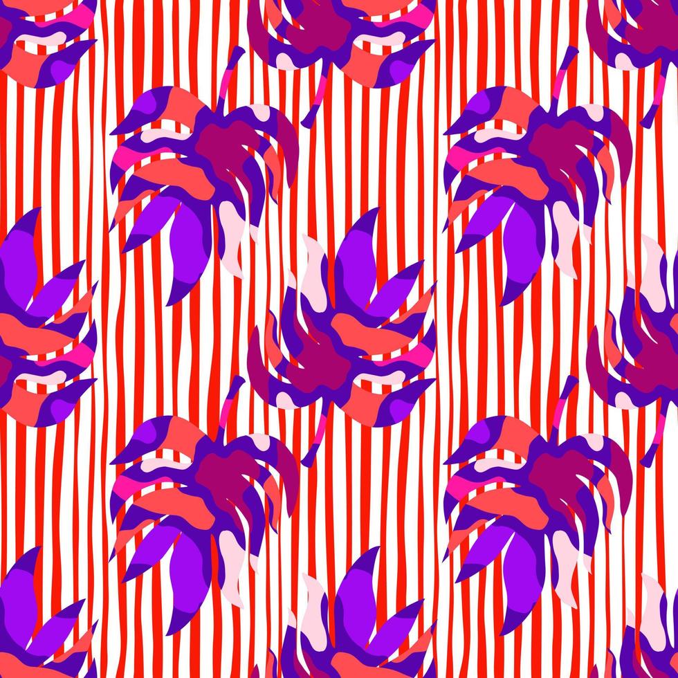 Rainforest palm leaves tropical seamless pattern. Abstract leaf endless wallpaper. vector