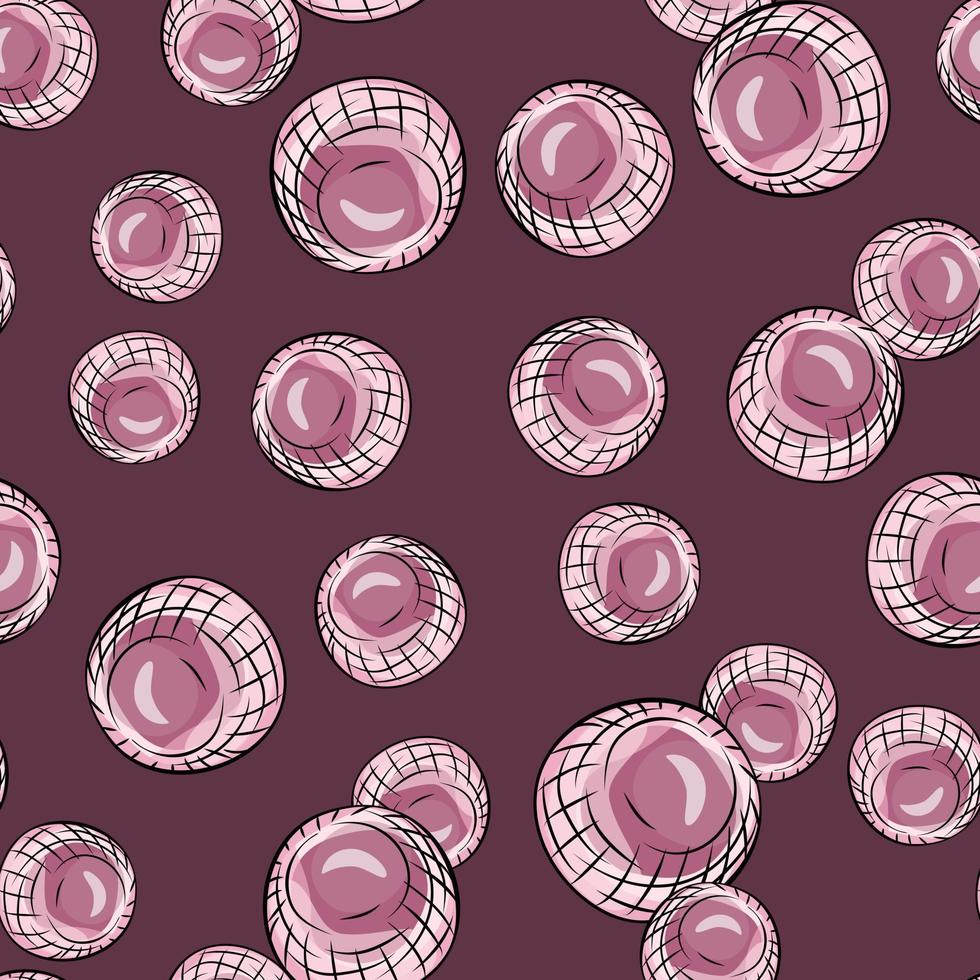 Glass balls seamless pattern. Decorative shapes background. vector