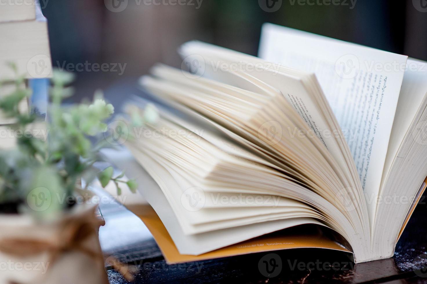 Book placed on the desk A lot of books, beautiful colors for studying, knowledge,education - images photo
