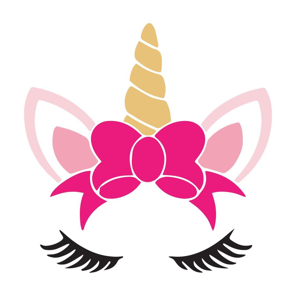 Happy unicorn face vector. vector
