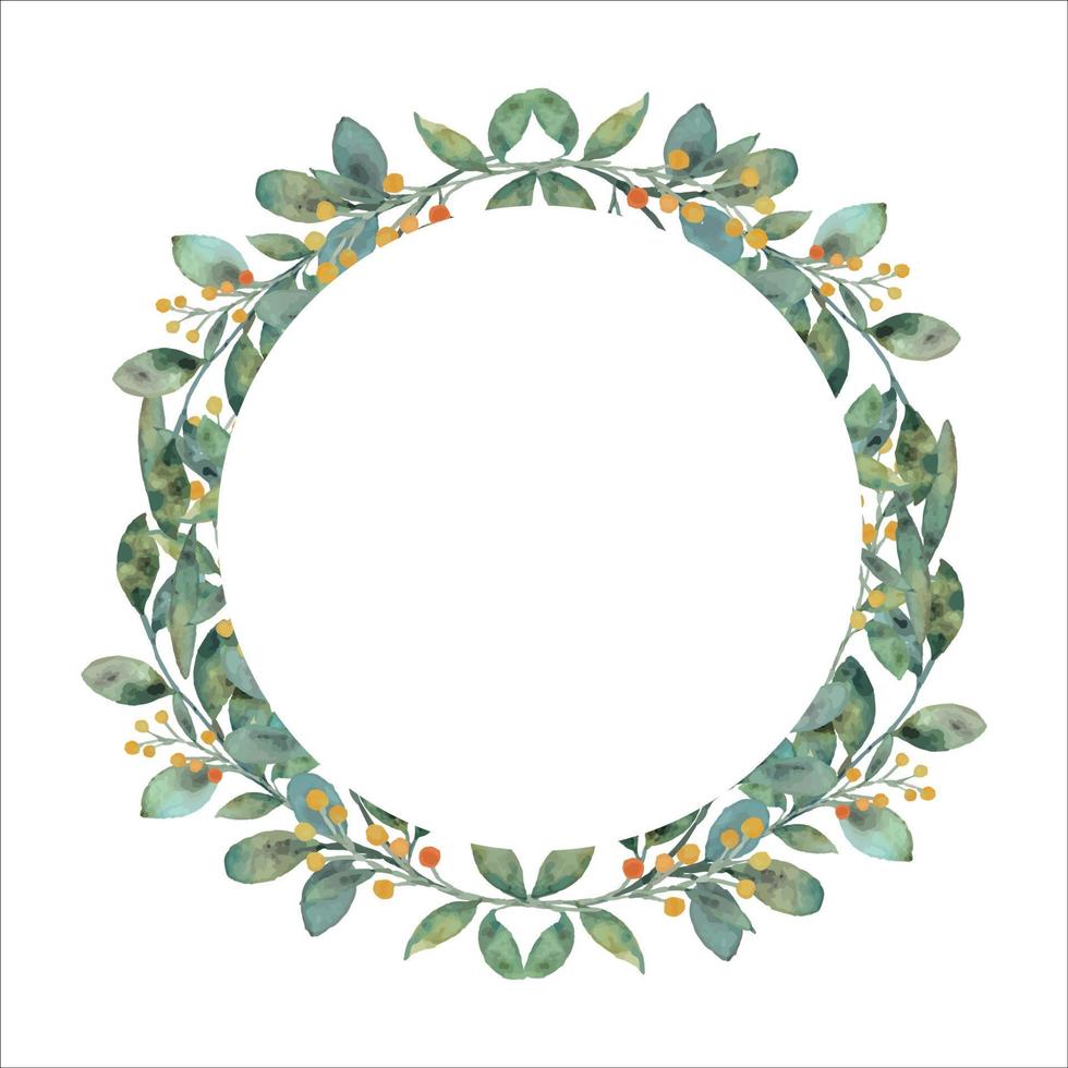 frame with leaves. vector