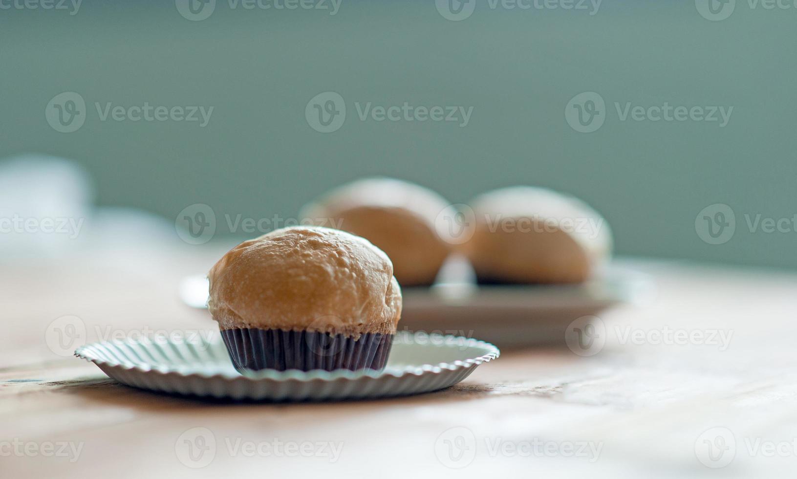 Bread is placed on the table in the morning of every day, ready to eat concept food with copy space. photo
