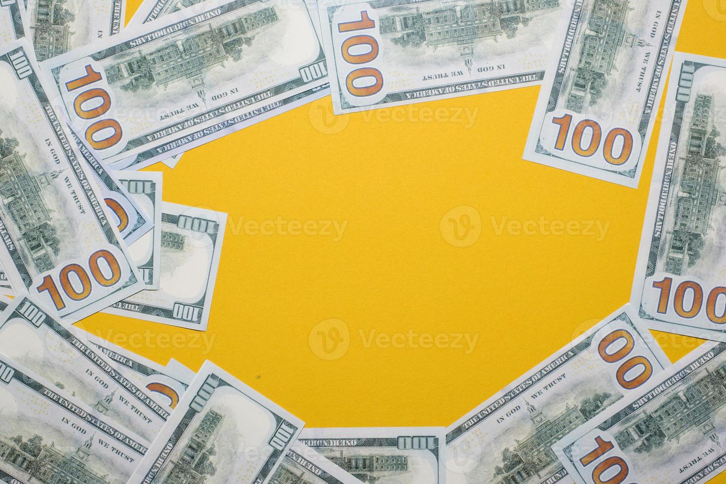The silver picture is placed on a yellow background. Success, business concept With copy space photo