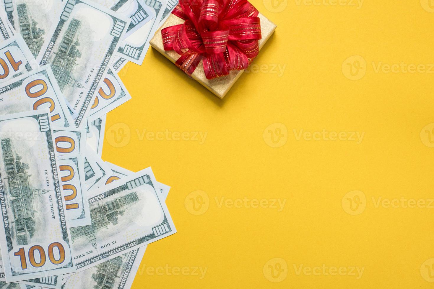 The silver picture is placed on a yellow background. Success, business concept With copy space photo