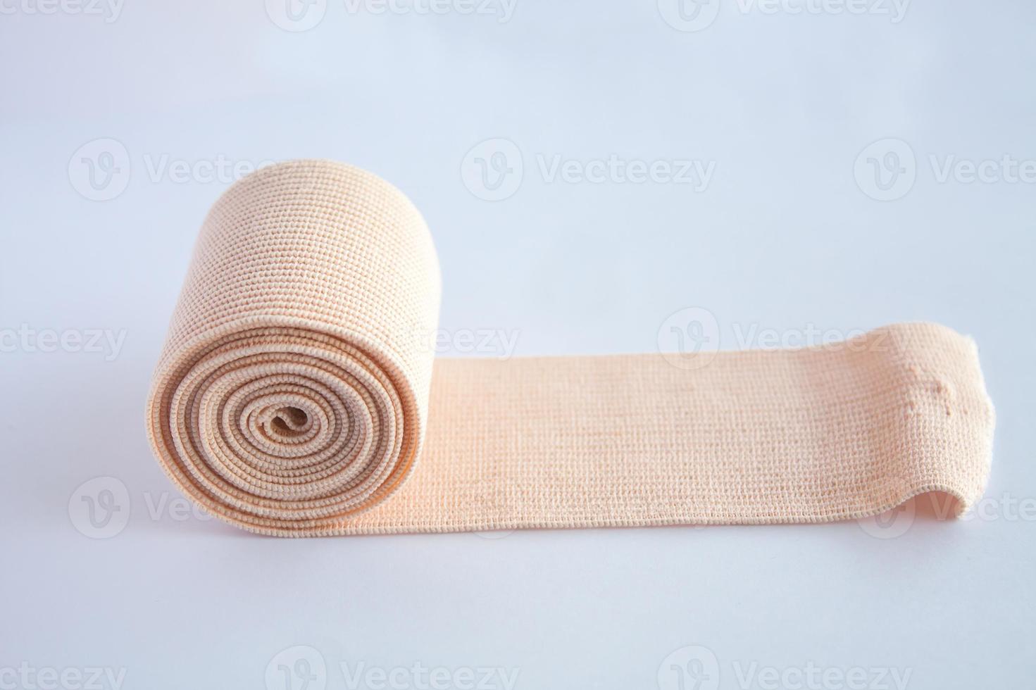 elastic bandage on the white background photo