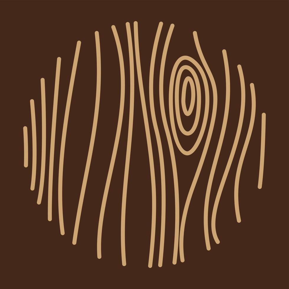 Elegant and simple wooden line vector ornament