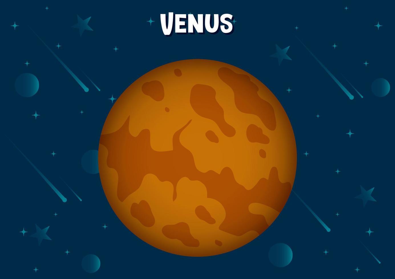 ilustración vectorial del planeta venus vector