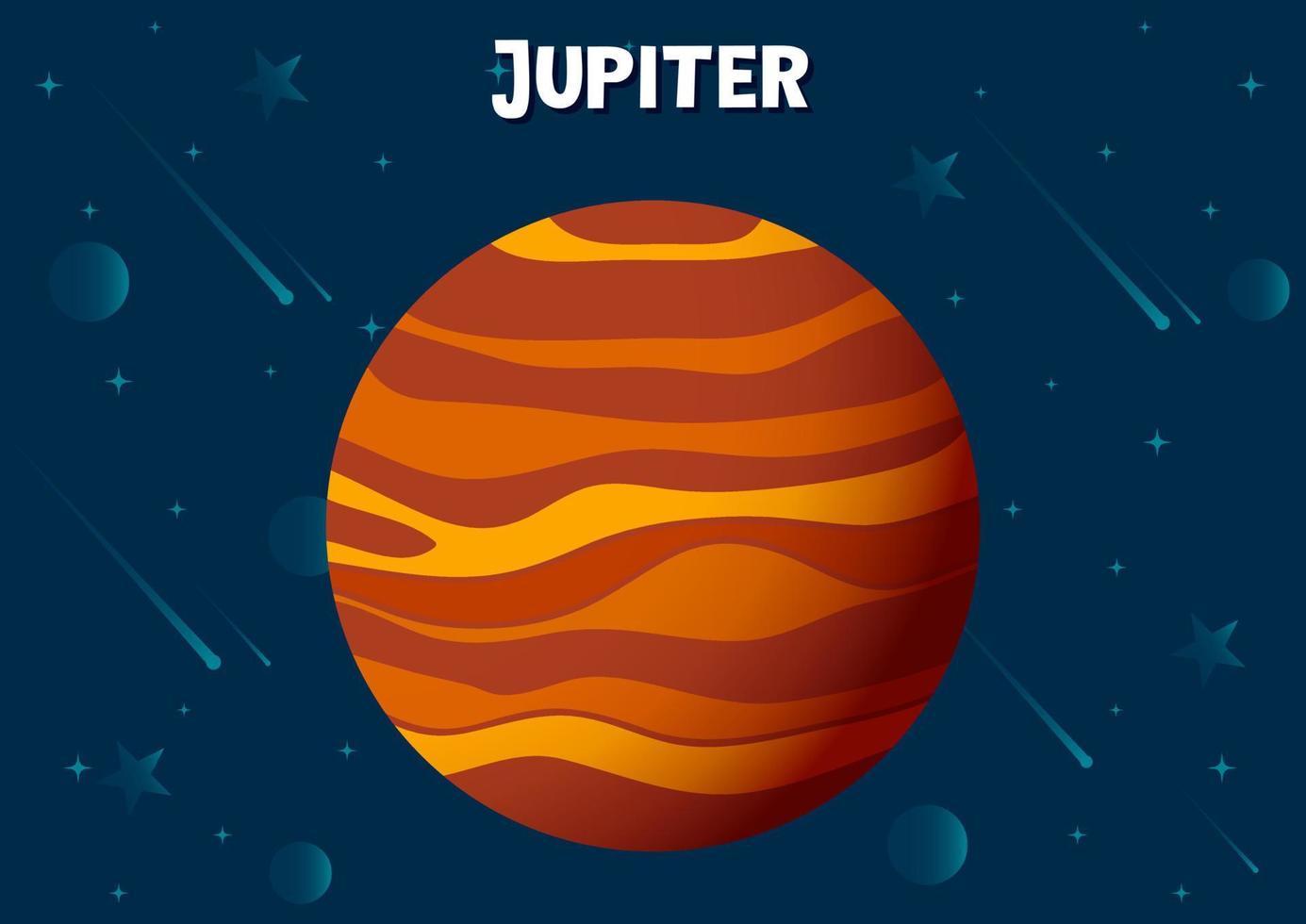 ilustración vectorial del planeta júpiter vector