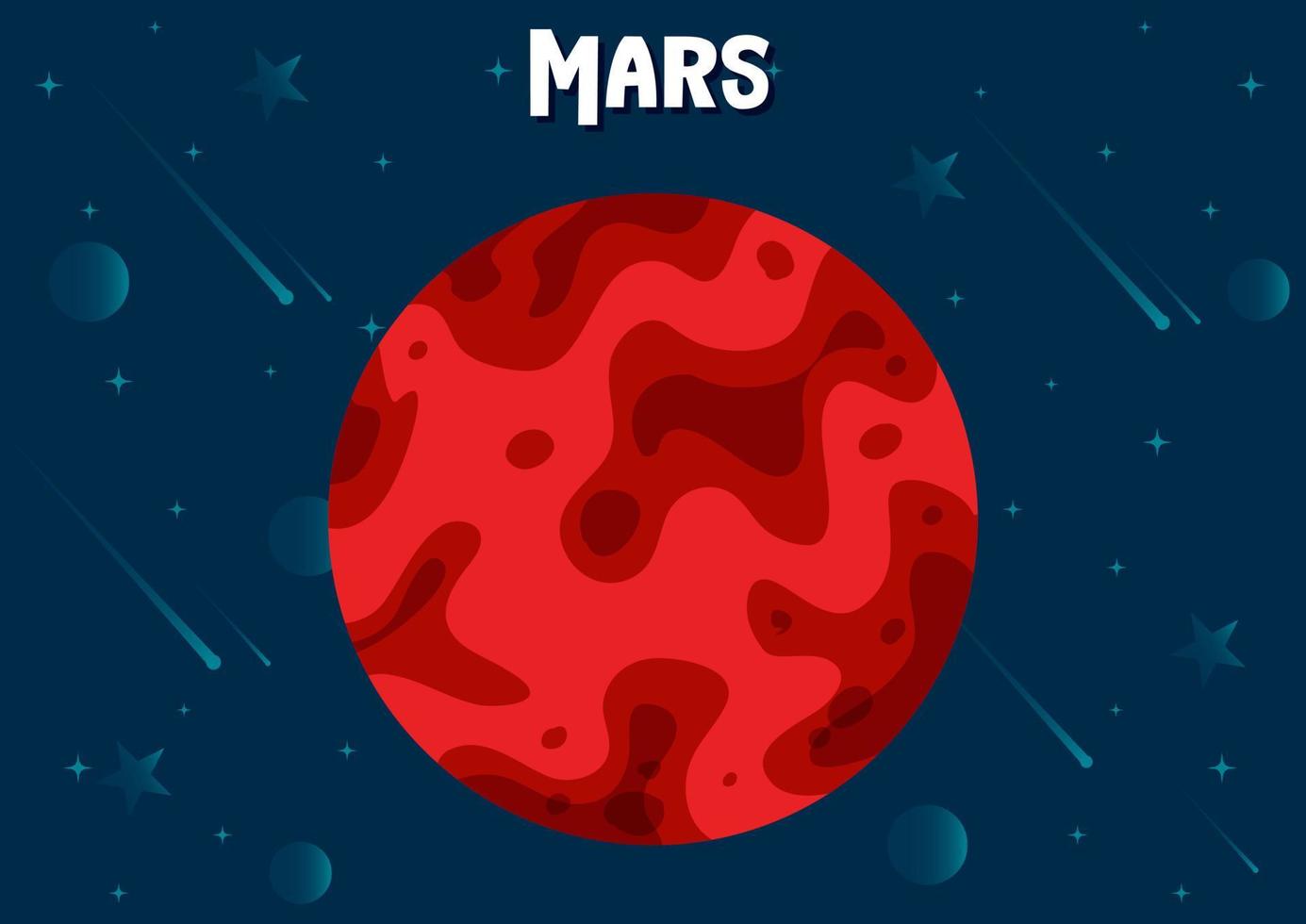 Vector illustration of Mars planet