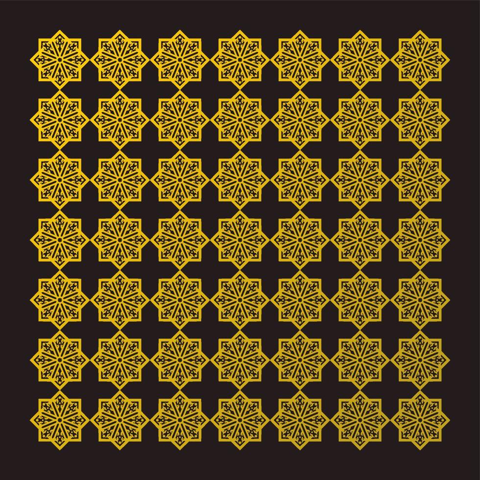 Pattern Geometric Eight Side Star Gold Islamic Elegant Abstract Shape Background for Template Decoration vector