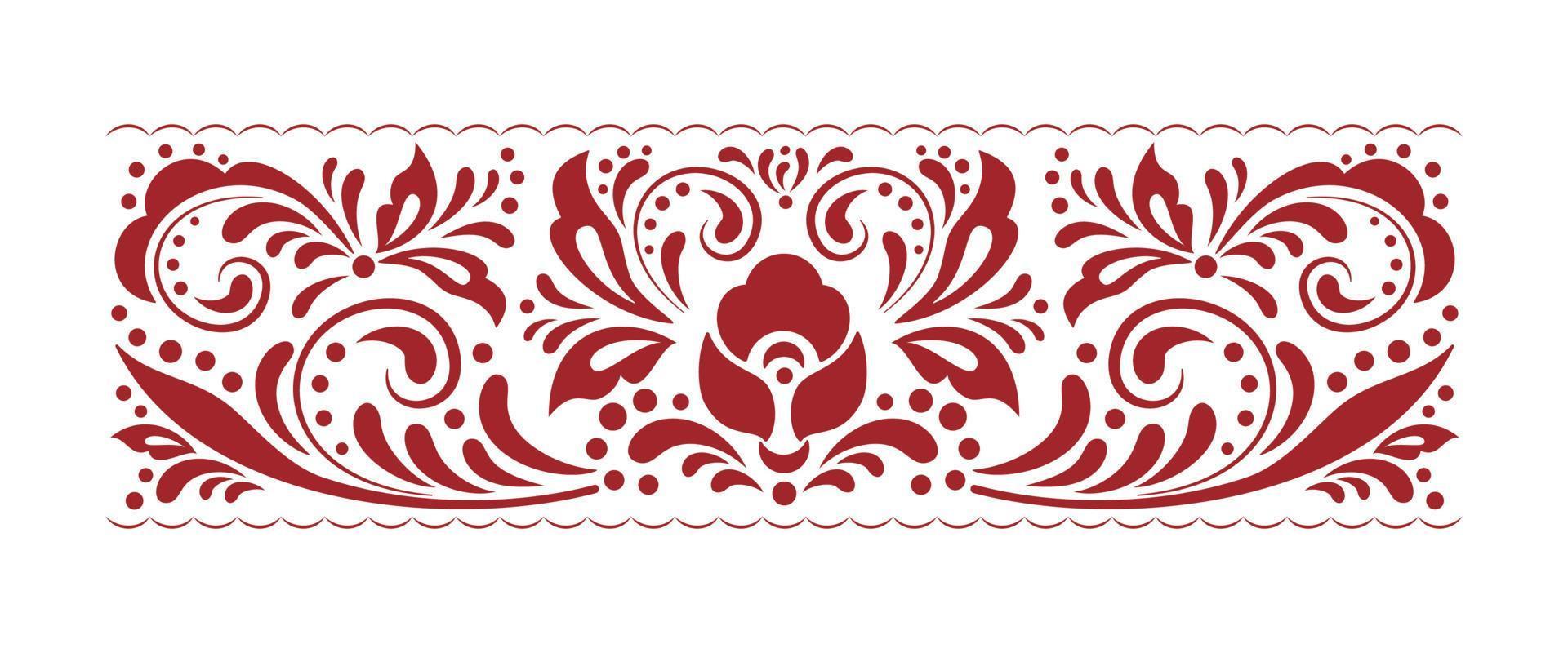 Vintage ornate seamless border pattern in russian traditional folk