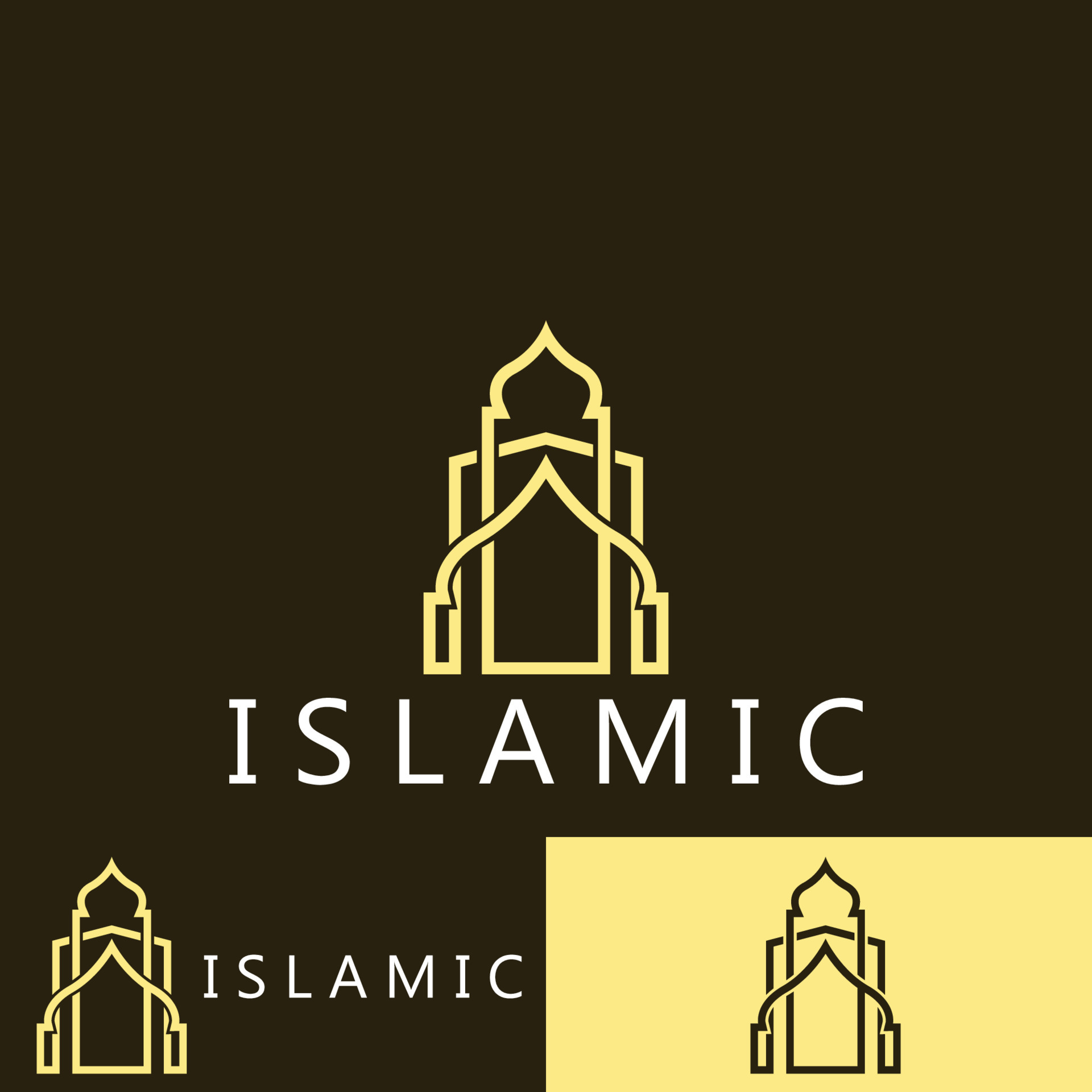 islamic icon vector logo illustration template design 6730971 Vector ...