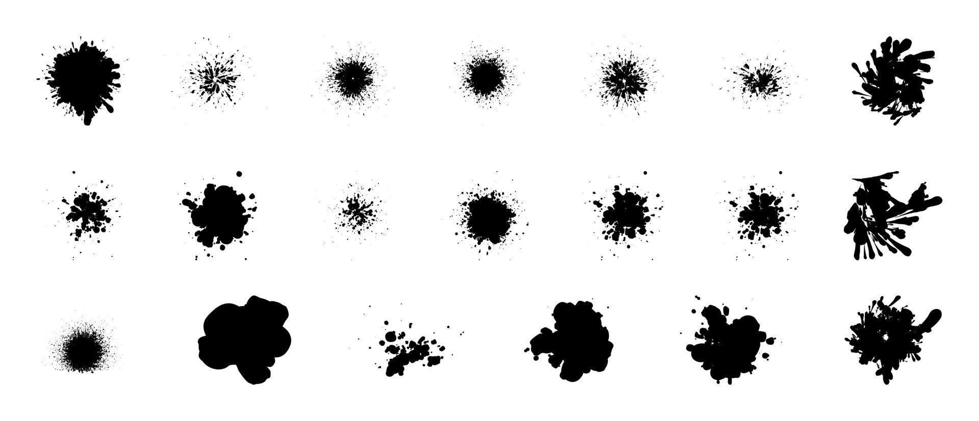 trazos de pincel de tinta, pinceles, líneas. juego de pinceles vectoriales. vector