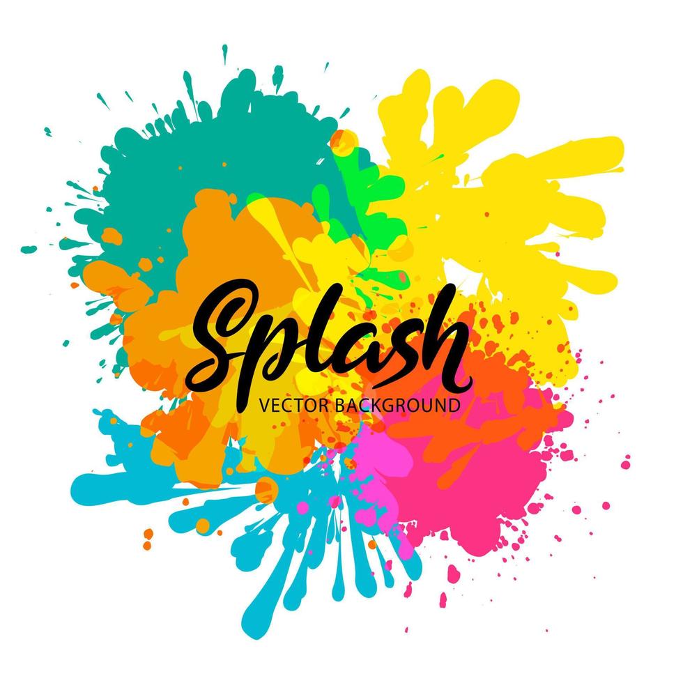 Elegant colorful splash watercolor background. Vector. vector