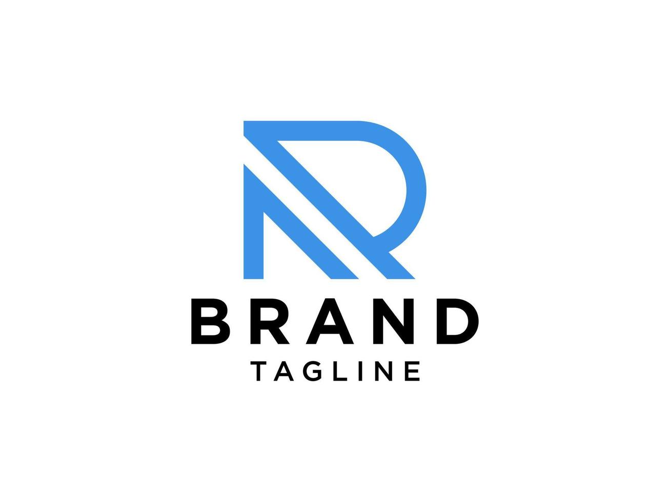logotipo inicial de la letra r. estilo de flechas de origami geométrico azul aislado sobre fondo blanco. utilizable para logotipos comerciales, inmobiliarios y de construcción. elemento de plantilla de diseño de logotipo de vector plano.