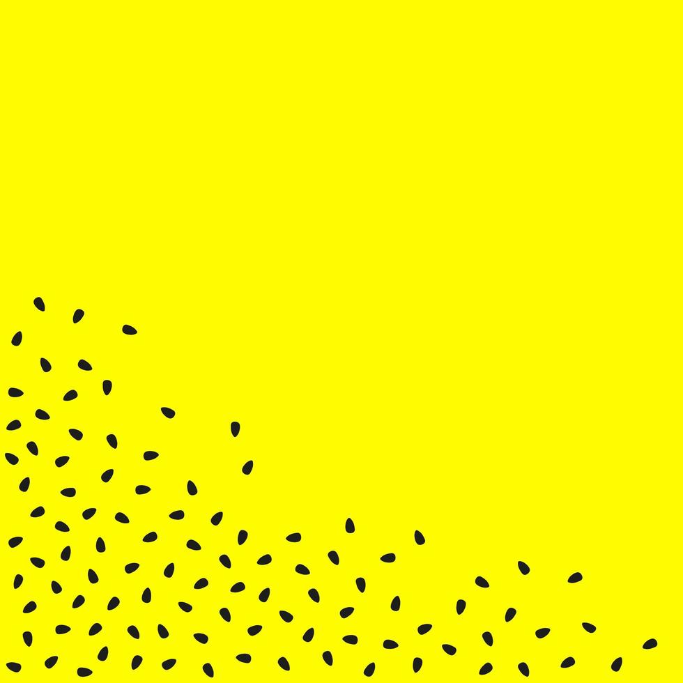 Abstract bright yellow watermelon background with seeds - Vector