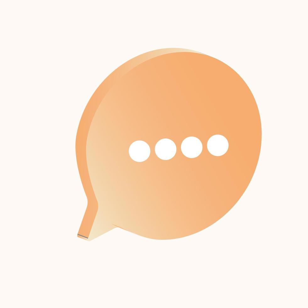 3d speech bubble chat illustration vector
