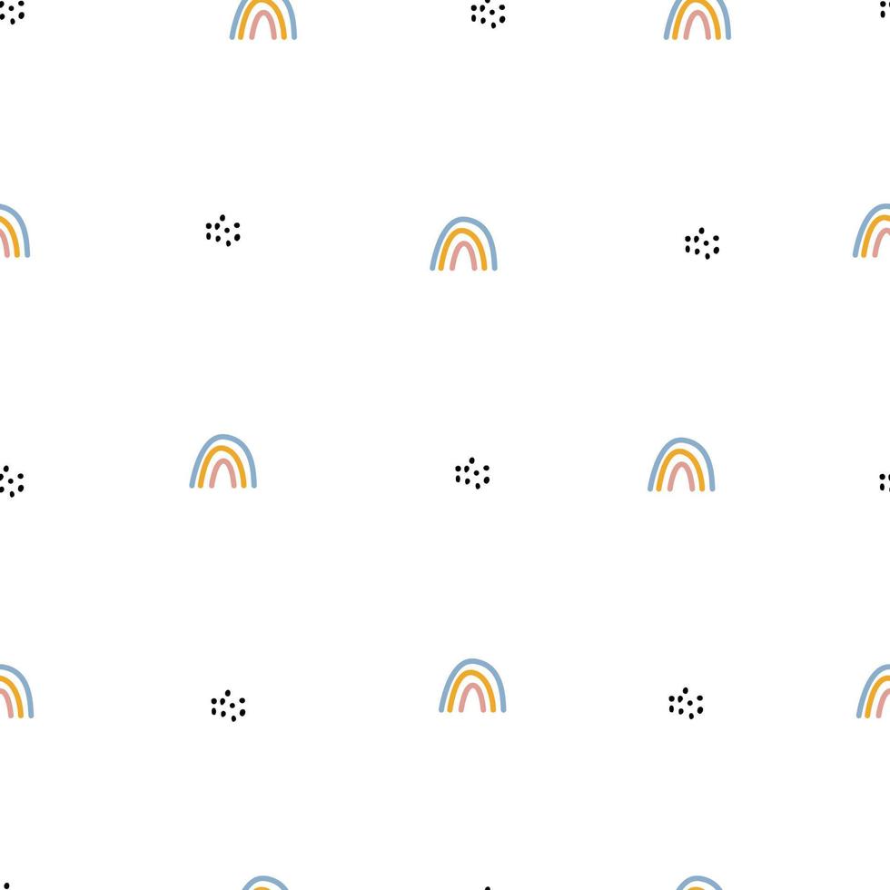 rainbow seamless baby pattern Used for print, wallpaper, textile vector