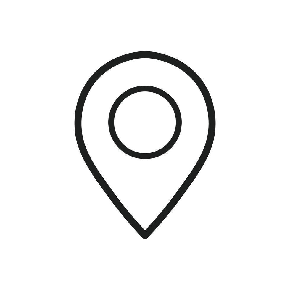 Pin Location Icon. Map Pointer, Sign and Symbol in Line Art Style for Design, Presentation,Vector illustration. vector