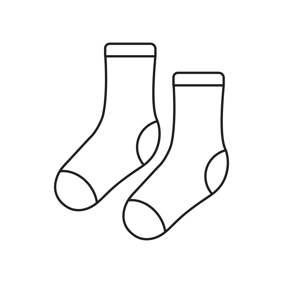 Socks outline vector icon. Illustration isolated on white background for graphics and web design