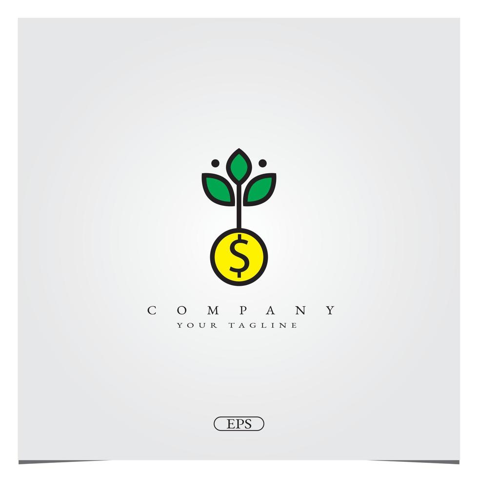 dinero invertir logo diseño logo premium elegante plantilla vector eps 10