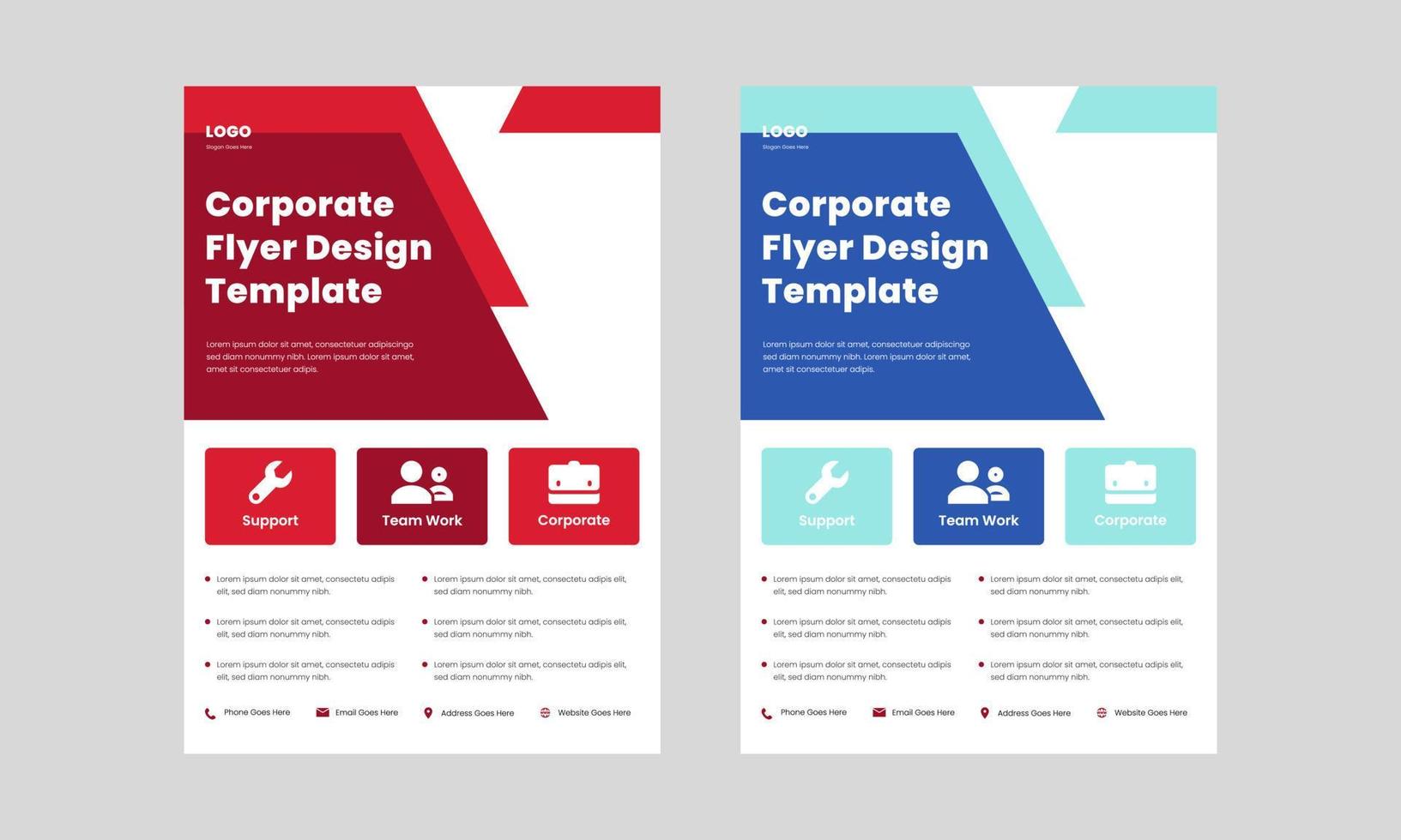 plantilla de diseño de volante de negocios. diseño de volante de negocios corporativos. plantilla de volante de título. ideas de diseño de volantes. vector