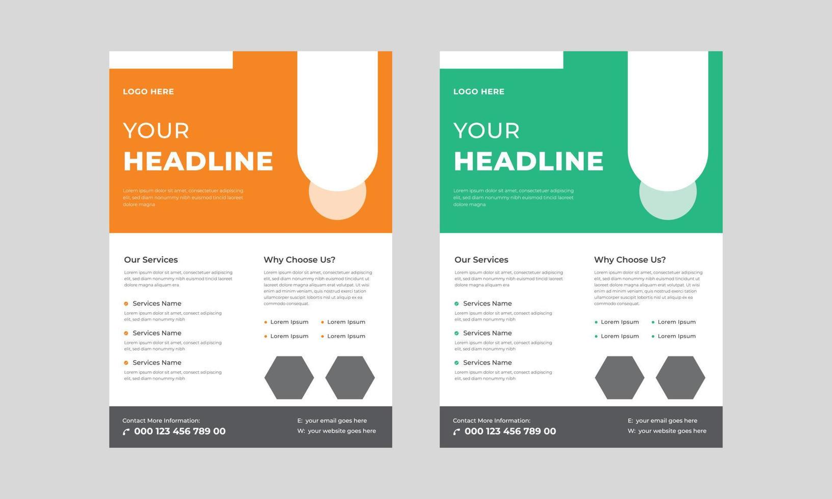 Headline Flyer template Design, Abstract Geometric Business vector Template for Flyer, Vector Flyer Design for Business.