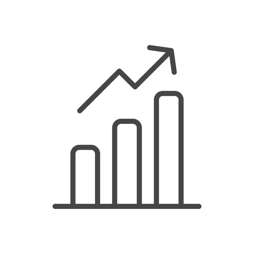 Bar chart logo icon sign symbol design vector