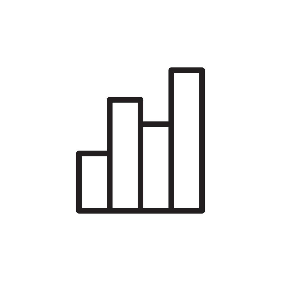 Bar chart logo icon sign symbol design vector